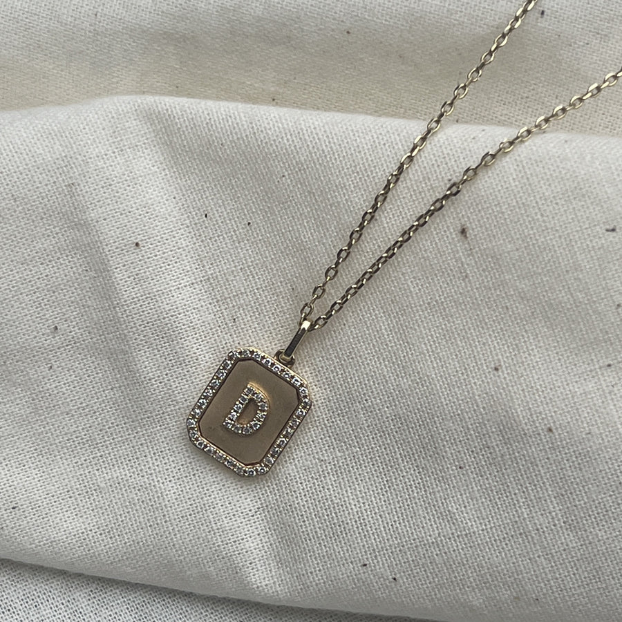 Edgy Bar Letter Necklace