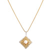 Square Pearl and Diamond Pendant with Adjustable Chain - K.D. Jewelry Sf
