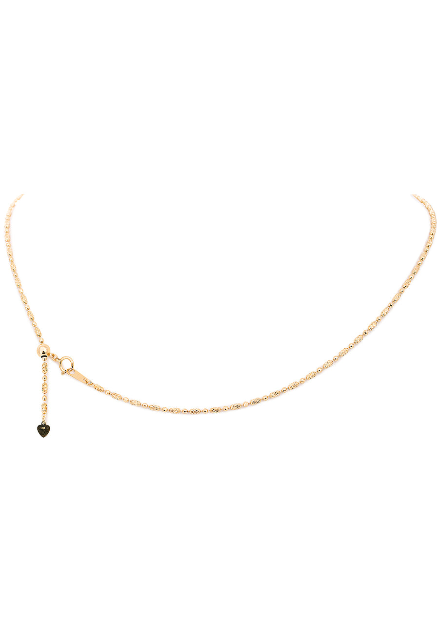 18K Yellow Gold Adjustable Design Chain - K.D. Jewelry Sf