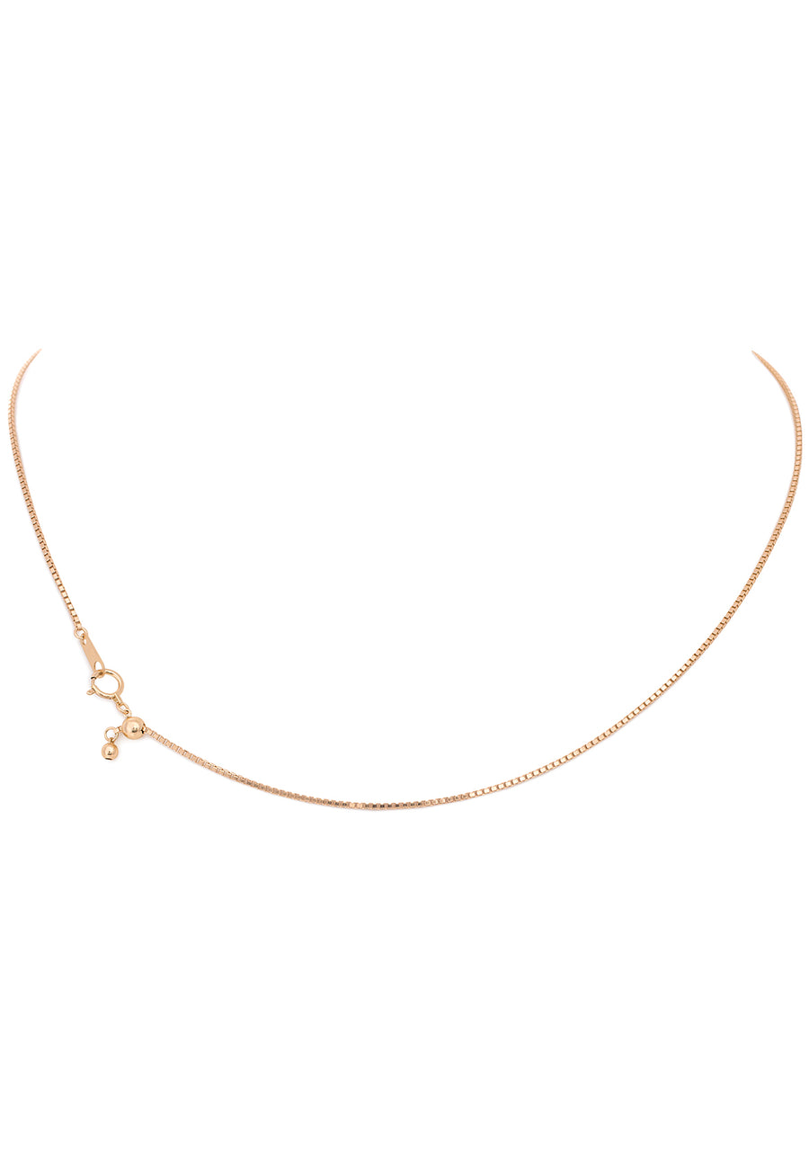 18K Yellow Gold Adjustable (1.0 MM Thickness) Box Chain - K.D. Jewelry Sf