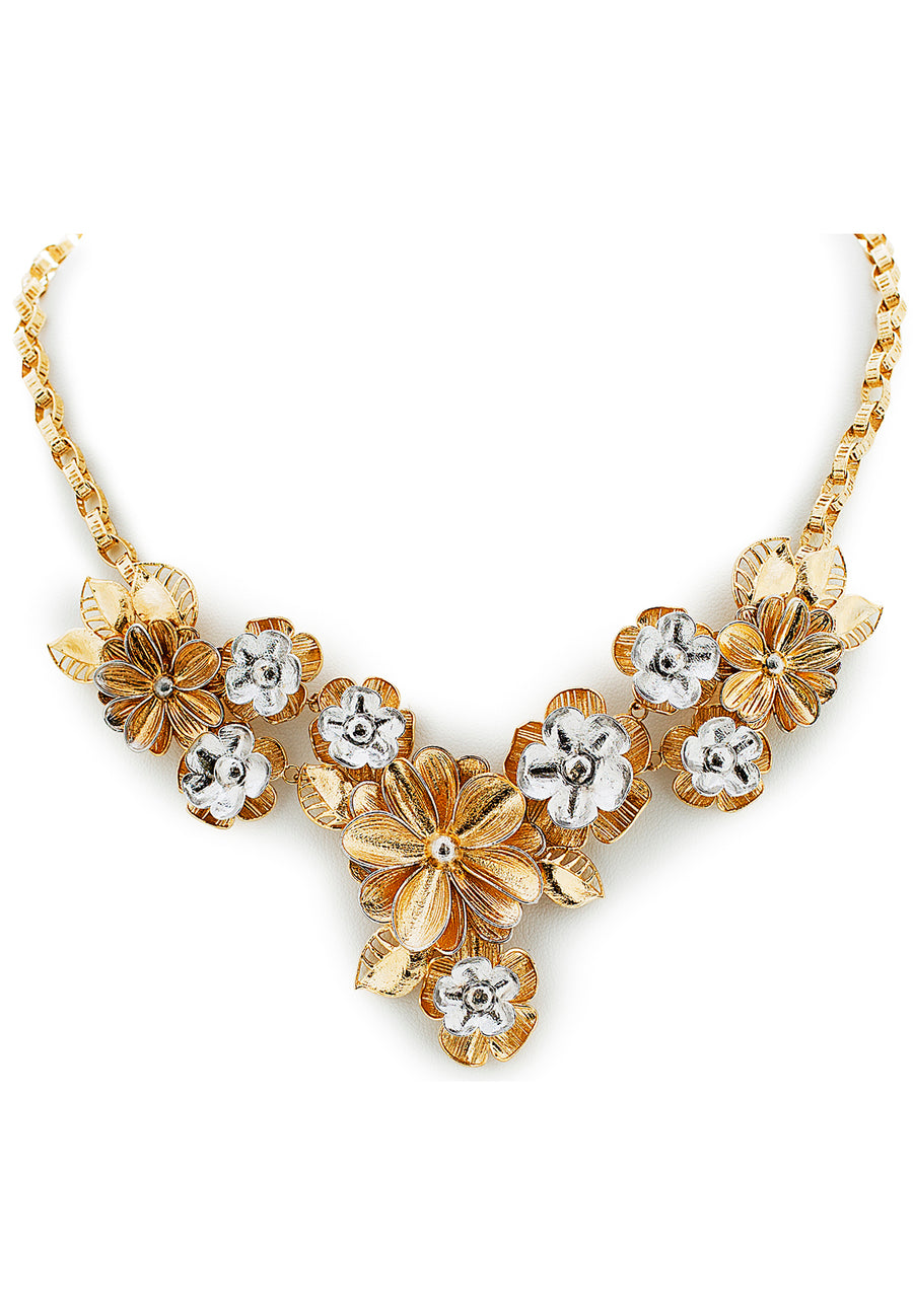 Gold Floral Choker Set - K.D. Jewelry Sf