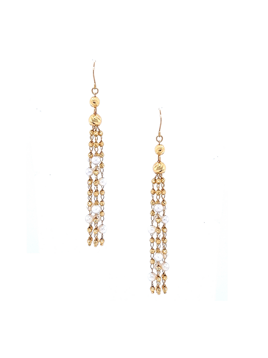 Akoya Pearl Tassel Earrings