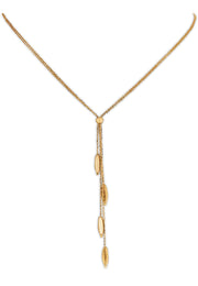 Brushed and Shiny Gold Necklace Set - K.D. Jewelry Sf