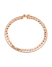 Snap on Two Layer Rose Gold Chain Bangle - K.D. Jewelry Sf