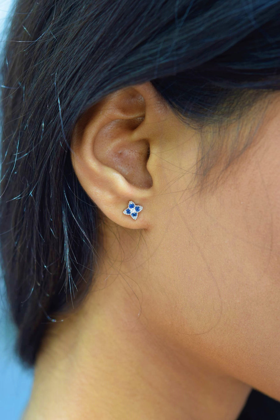 Star-Flower Stud Earrings