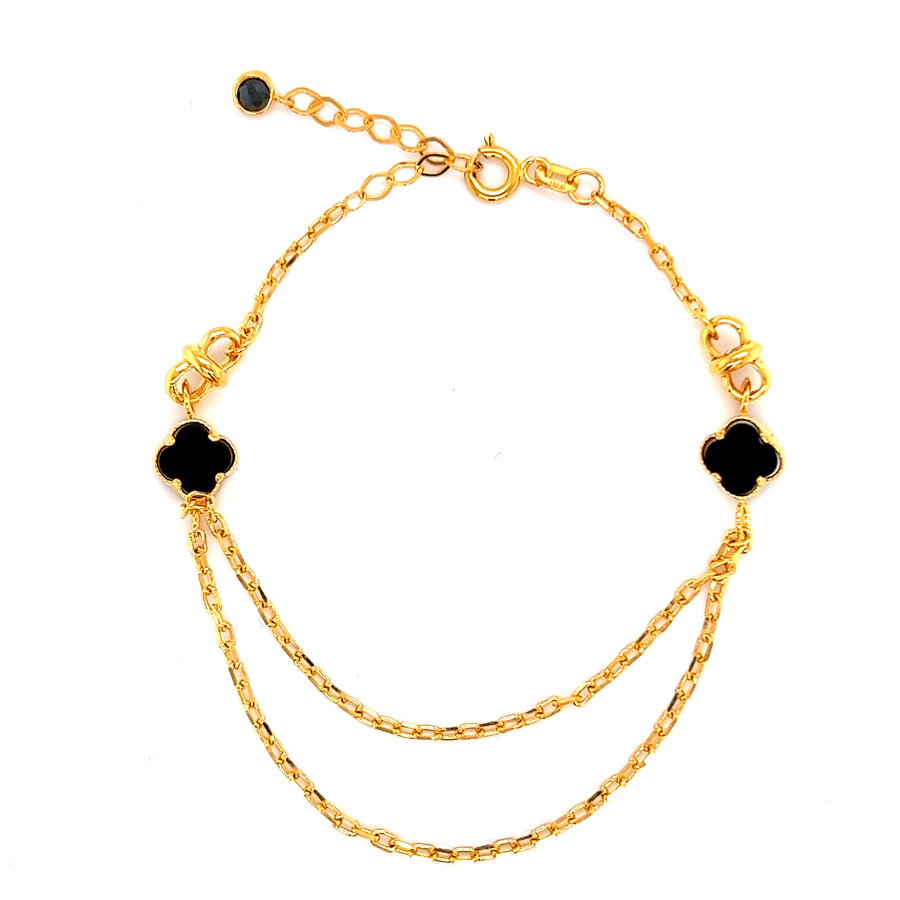 Buy Om Loose Gold Bracelet For Men Black Line - Brantashop