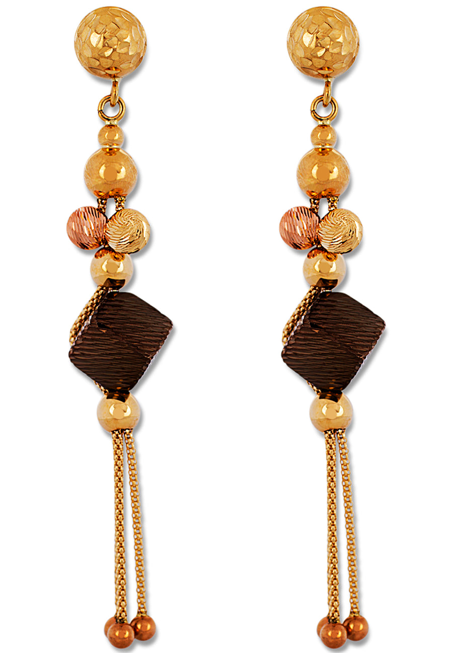 Yellow and Brown Gold Necklace Set - K.D. Jewelry Sf