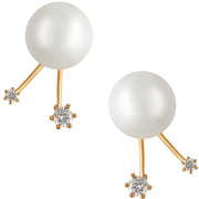 18K Rose Gold South Sea Pearl and Diamond Earrings - K.D. Jewelry Sf