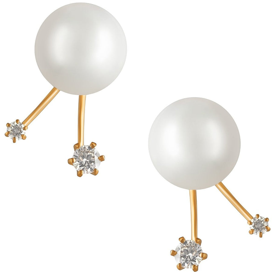 18K Rose Gold South Sea Pearl and Diamond Earrings - K.D. Jewelry Sf