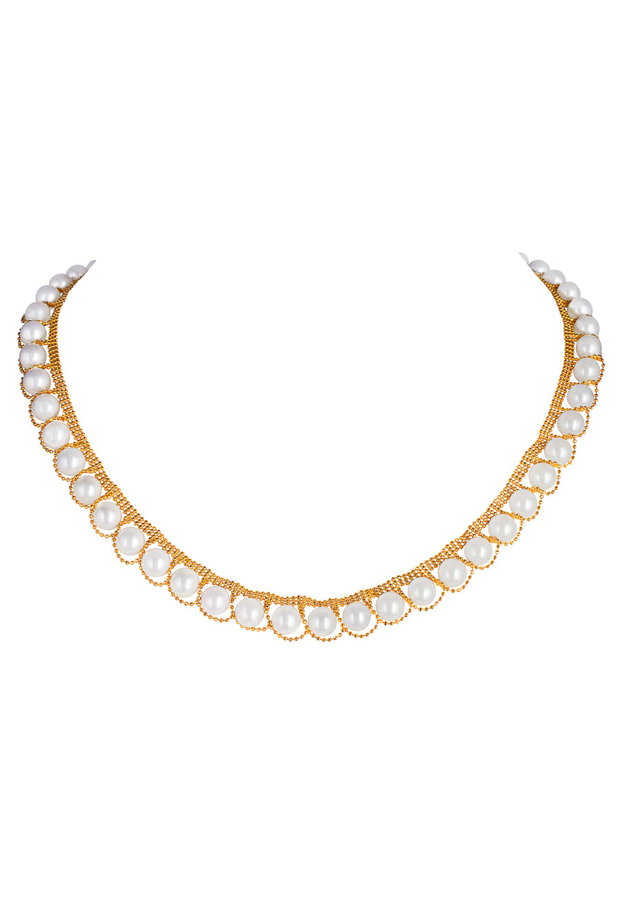 Gold and Akoya Pearl Necklace - K.D. Jewelry Sf