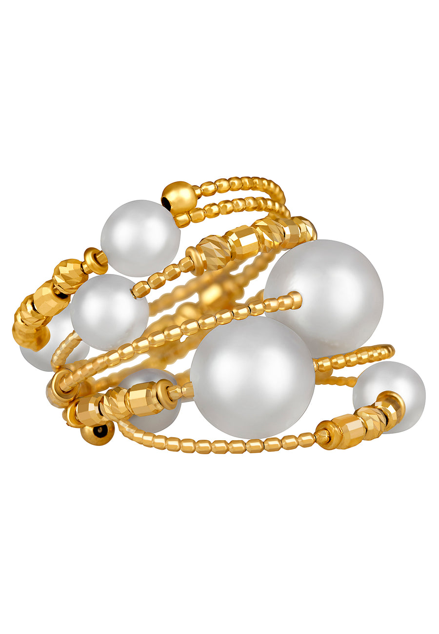 Spiral Ring with Akoya Pearls - K.D. Jewelry Sf