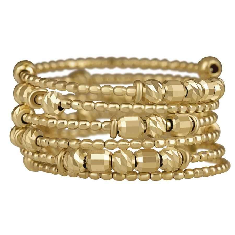 18K Classic Yellow Gold Spiral Ring (Very Flexible) - K.D. Jewelry Sf
