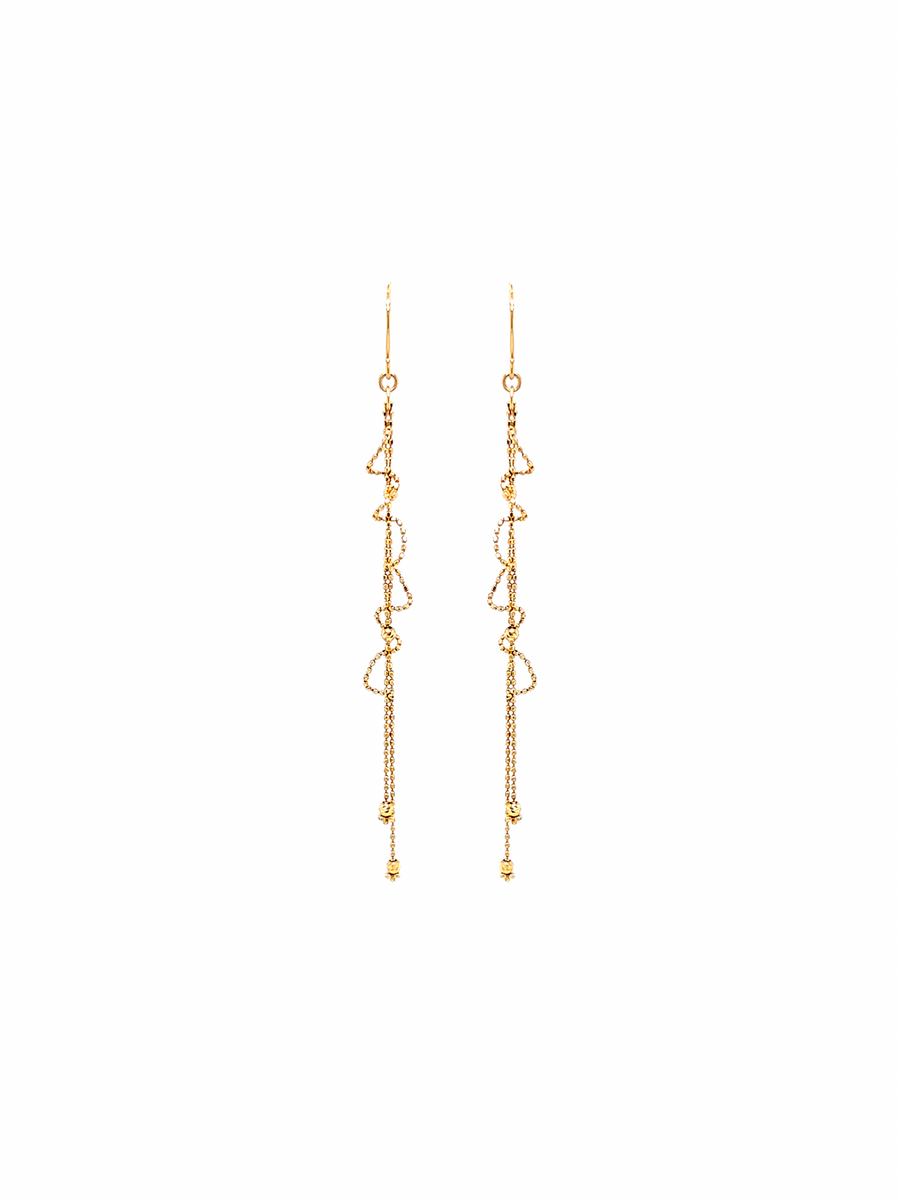 Abstract Dangle Gold Earrings