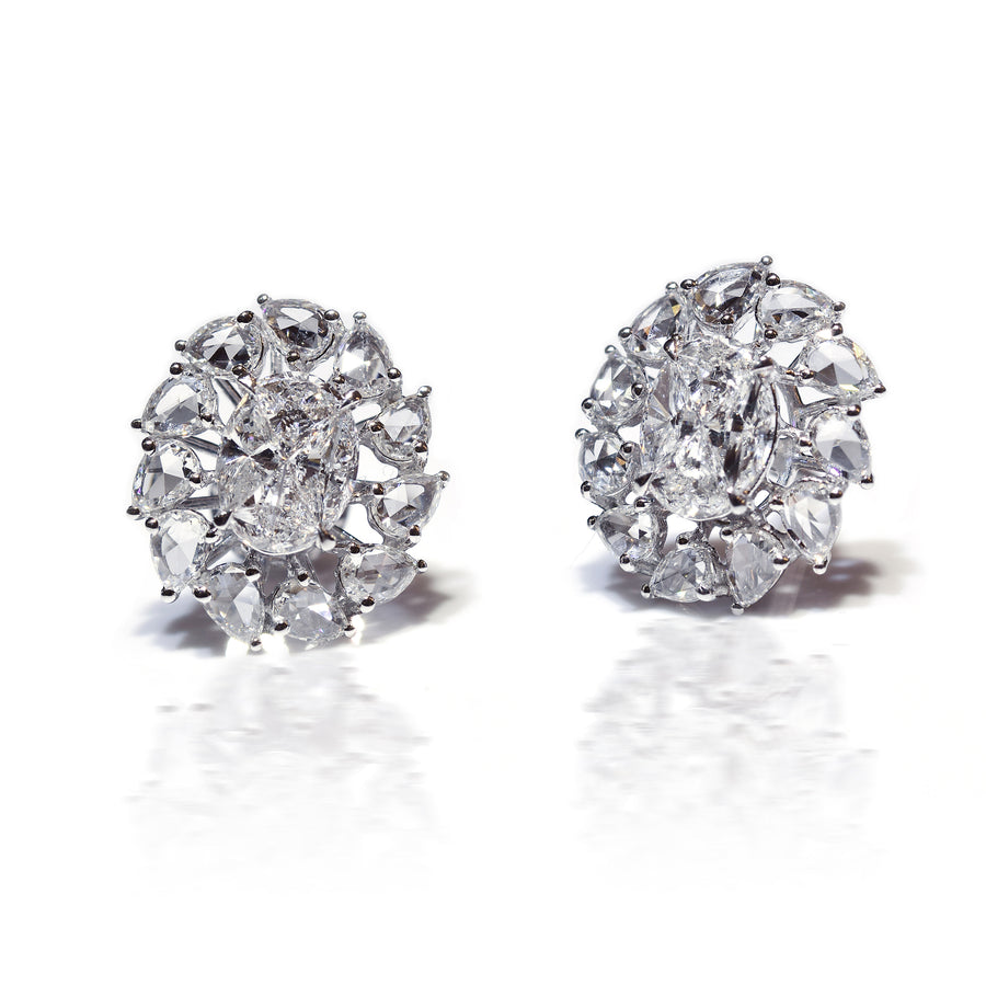 Pie Cut and Rose Cut Earrings - K.D. Jewelry Sf