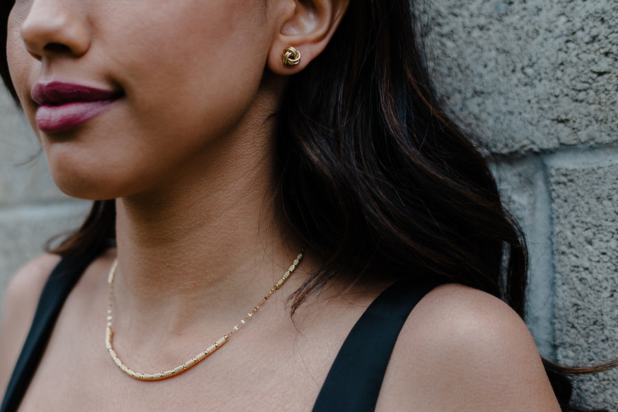 Gold and Pearl Adjustable Necklace