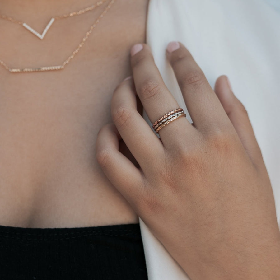 18K Yellow Gold Rope Ring