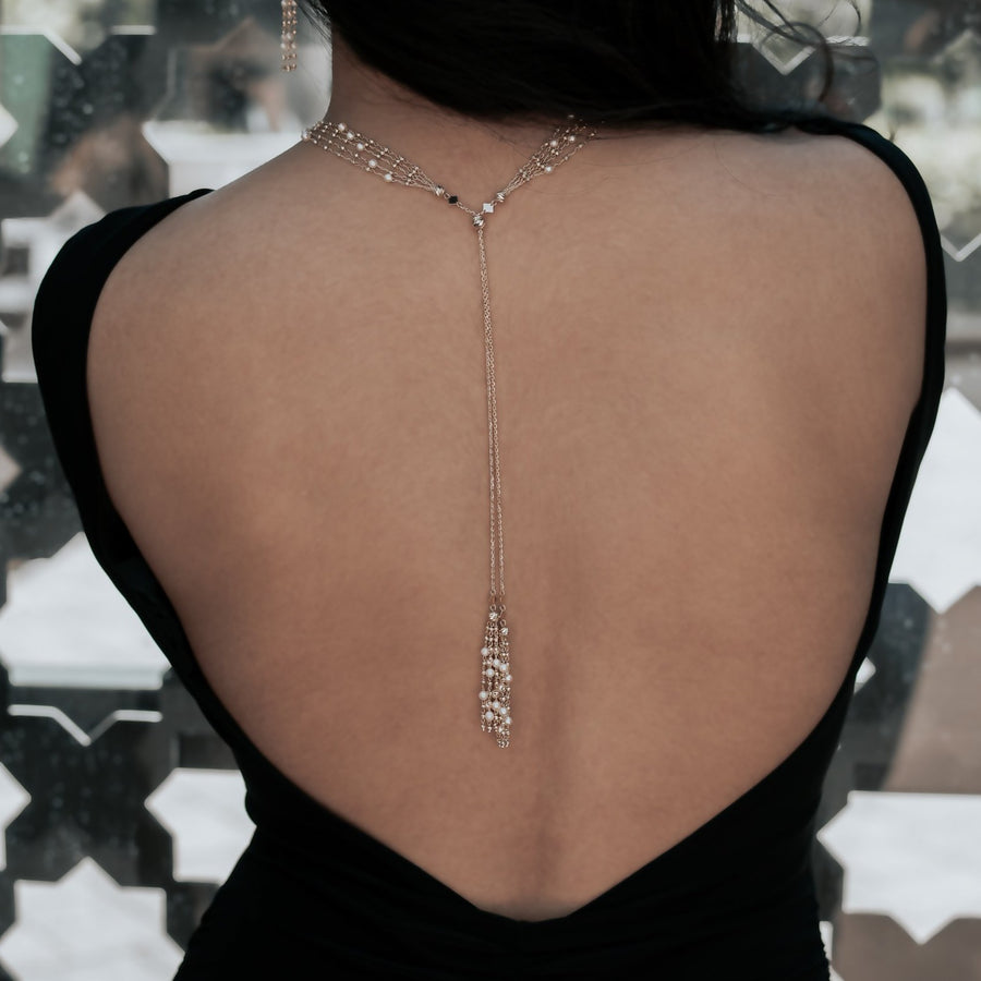 Akoya Pearl Tassel Necklace