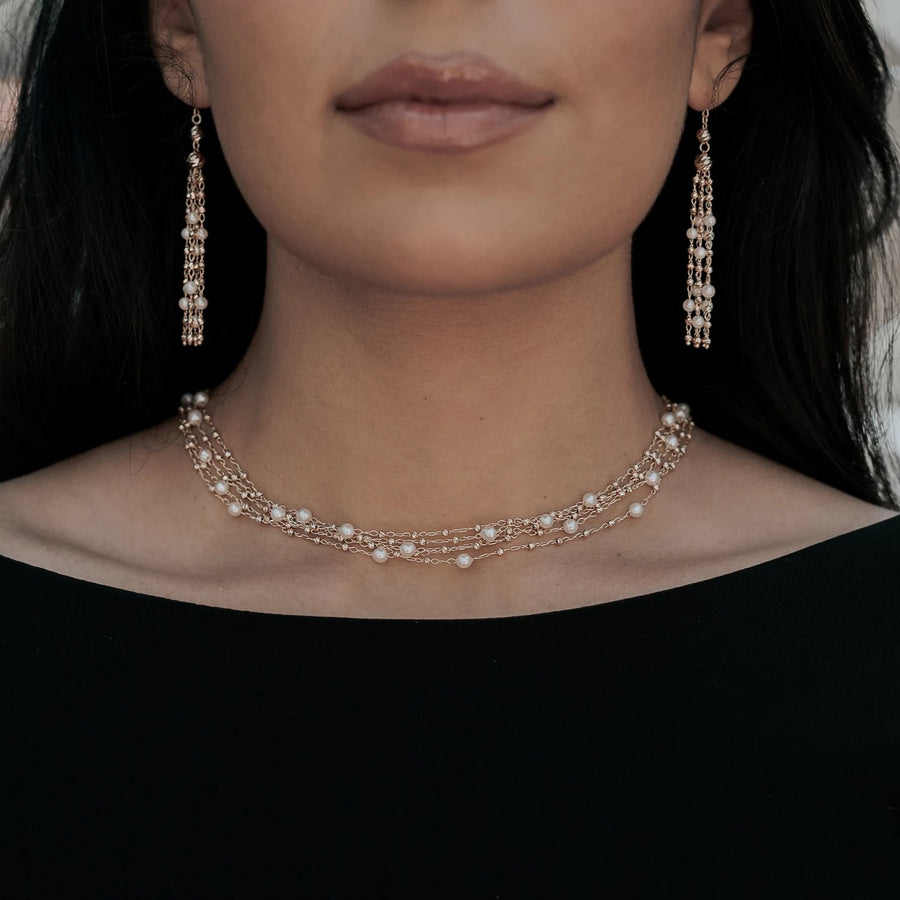 Akoya Pearl Tassel Necklace