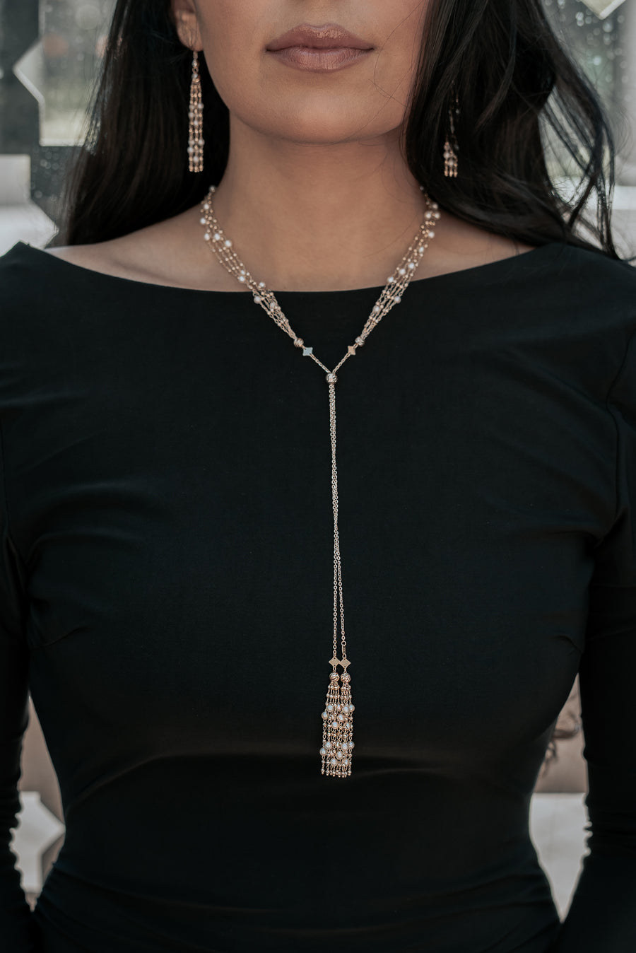 Akoya Pearl Tassel Necklace