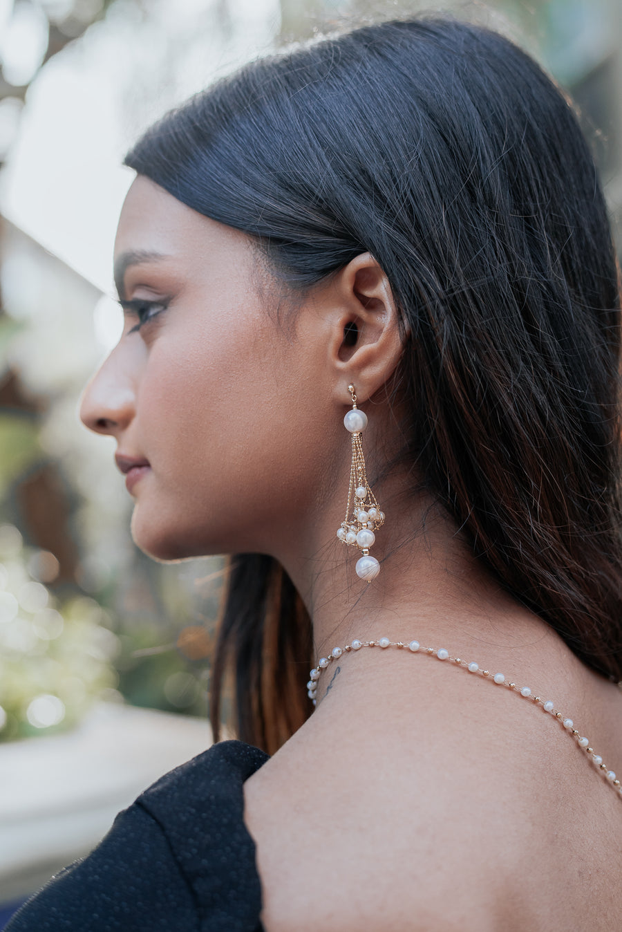 Spiral Akoya Pearls Earrings