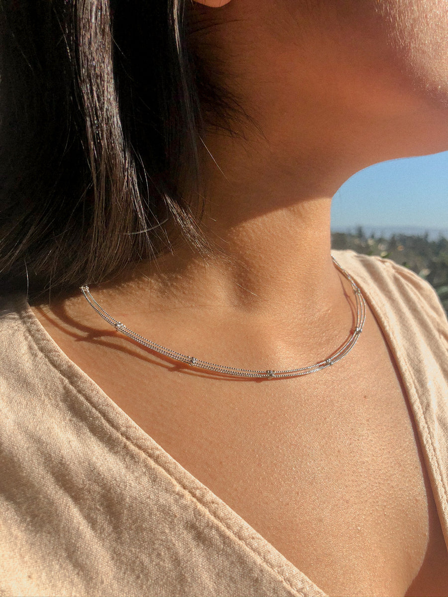 18K Gold Adjustable Choker Chain