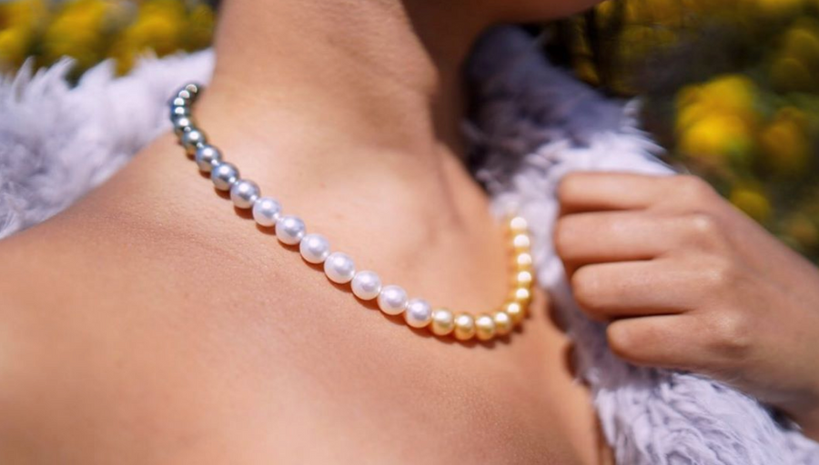 Tahitian Pearl and South Sea Pearl Necklace