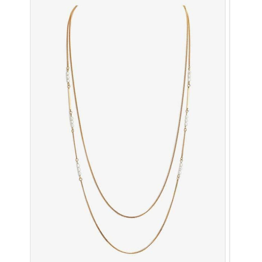 Two Layer 18K Pearl Necklace